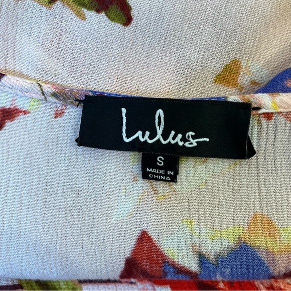 Lulus Cherished Love Wrap Mini Dress Blush Pink Floral Print - Picture 7 of 8